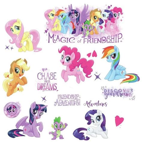 Roommates My Little Pony The Movie Peel And Stick Kids' Wall Decal 4 Sheets : Target