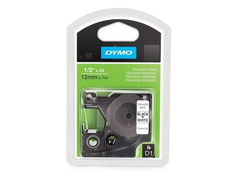 Dymo D1 Standard 45113 Label Maker Tape 0.5"W Black On White 474224 - Walmart.com - Walmart.com