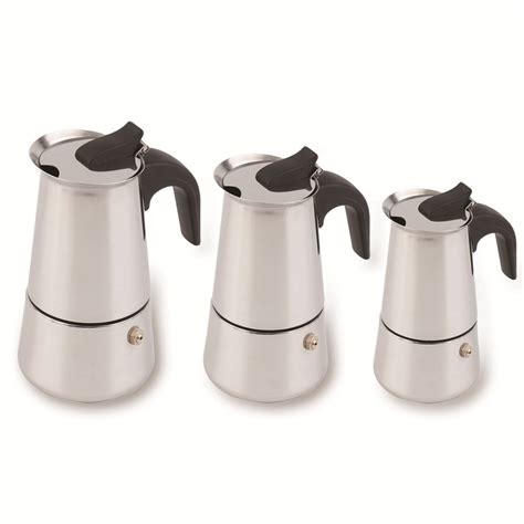 2/4/6 Cup Percolator Stove Top Coffee Maker Stainless Steel Moka Espresso Latte Percolator Stove ...