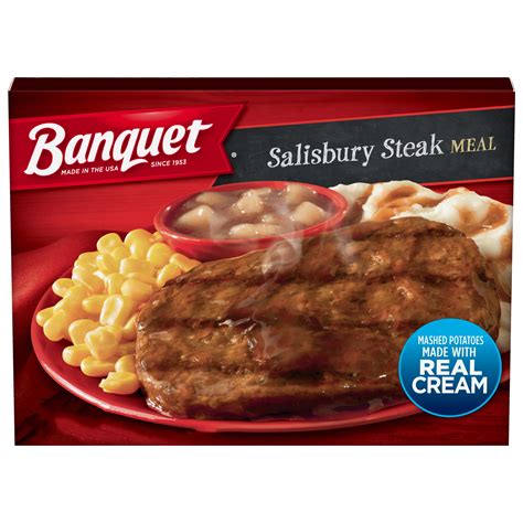 Banquet Salisbury Steak Frozen Meal, 11.88 oz (Frozen) - DroneUp Delivery