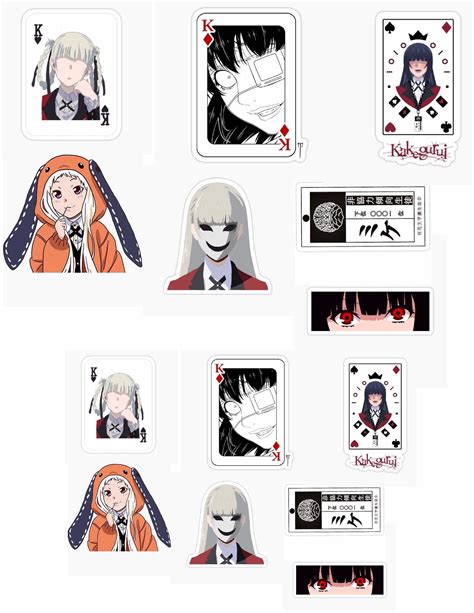 Sticker: Personajes: consejo estudiantil y Yumeko Anime: Kakegurui ...