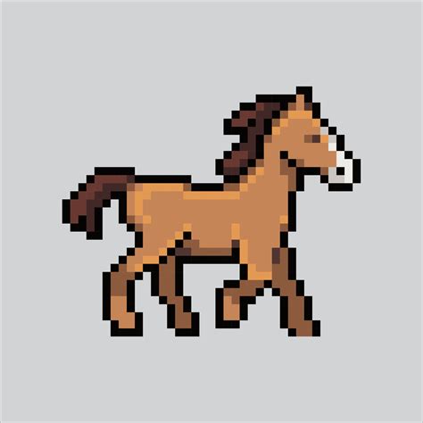 píxel Arte ilustración caballo. pixelado caballo. caballo animal icono ...