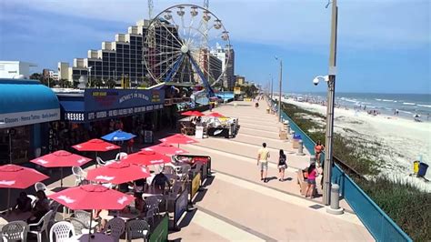 Daytona Beach Boardwalk as viewed from the Pier - YouTube