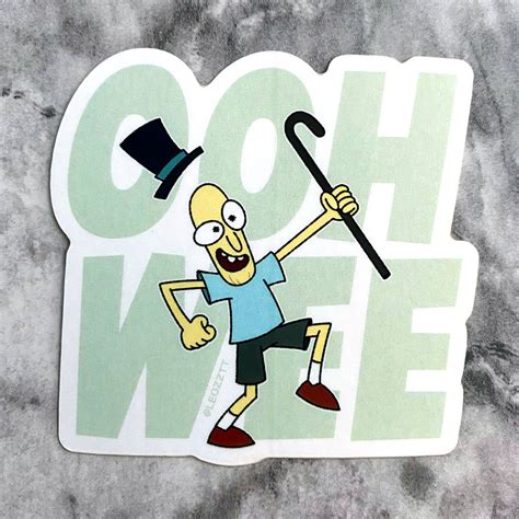 Mr. Poopybutthole Rick and Morty OOH WEE Sticker 3x | Etsy