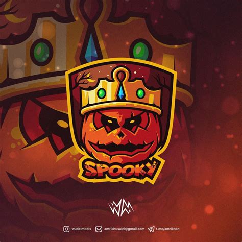 Halloween spooky mascot logo design : logodesign