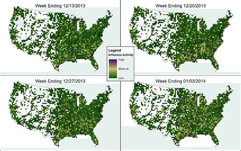 Influenza activity maps based on binning. | Download Scientific Diagram