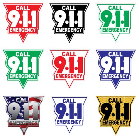 Call 911 Decals – Fire Safety Decals