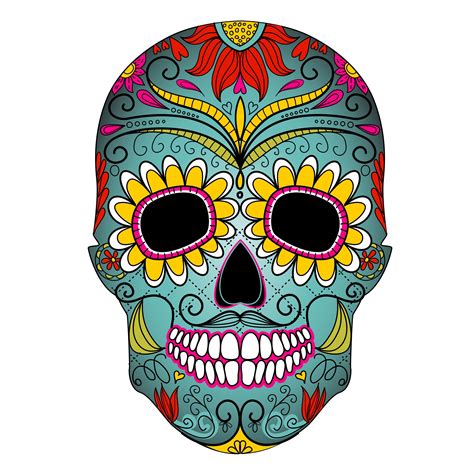 Skull sticker, Sugar skull art, Sugar skull halloween