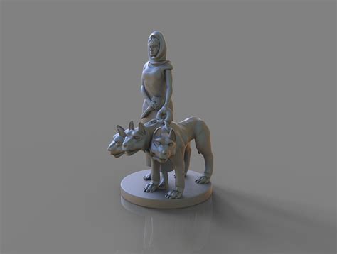 Goddess Persephone and Cerberus 3D model 3D printable | CGTrader