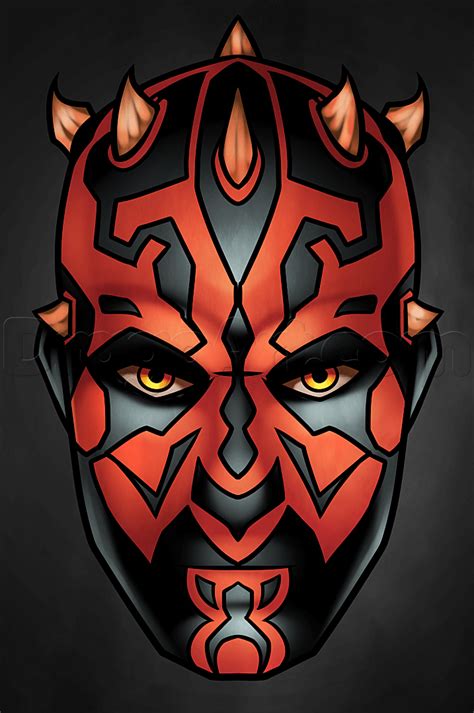 how to draw darth maul easy | Star wars painting, Star wars drawings ...