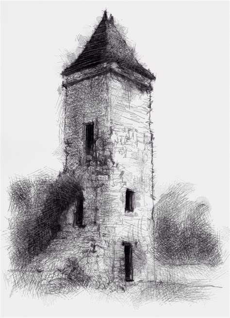 Old tower | SeanBriggs | Sketch a day, Architecture drawing, Facade ...