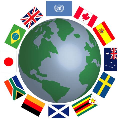 Pictures Of Flags Around The World - Clip Art Library | Globe clipart, Custom flags, World globe ...