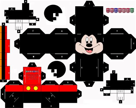 Mickey Mouse Cubeecraft | Cubecraft, Arte de mickey mouse y Artesanía con papel