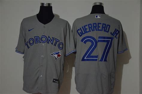 Blue Jays 27 Vladimir Guerrero Jr. Gray 2020 Nike Flexbase Jersey