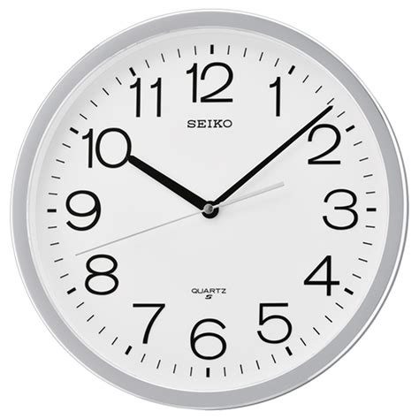 12" Office Classic Numbered w/ Quiet Sweep Wall Clock, Round, Quartz, Analog, QXA014SLH ...