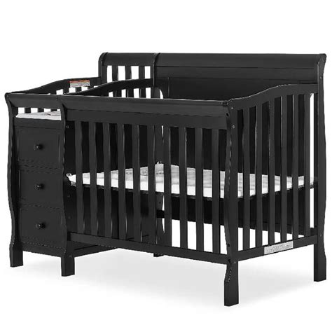 Foldable Mini Crib with Wheels for Baby Bedside Crib Bassinet