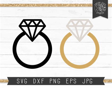 Diamond Ring Cut Files Diamond Ring Svg Ring Svg Wedding Ring Svg Cricut Wedding SVG Diamond Svg ...