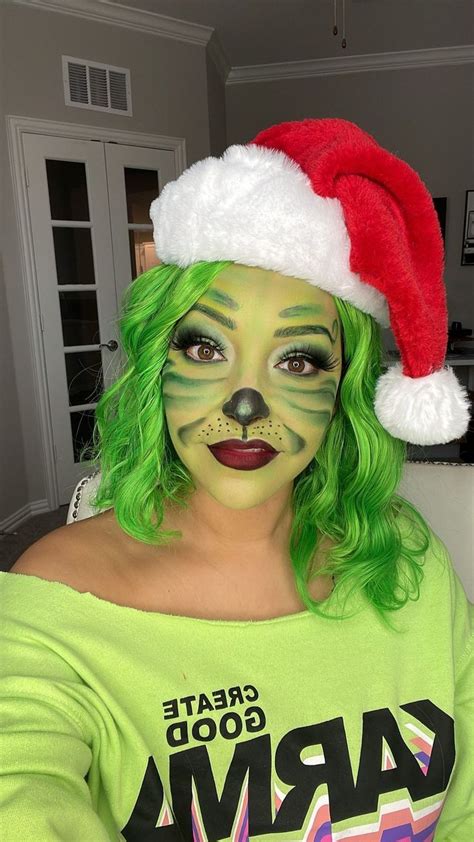 Maria Foster on Instagram: "🎄Grinch Makeup look🎄 I created this look using both eye shadows and ...