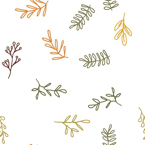 Simple hand drawing autumn leaves seamless pattern on white background. 2261976 Vector Art at ...