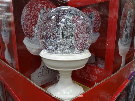 Costco Silver Santa Water Snow Globe With Lights And Blower ...