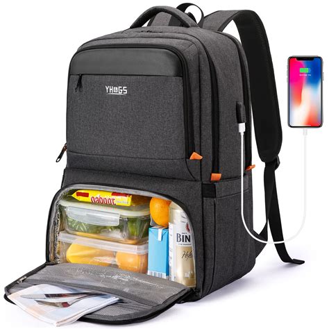 Buy Lunch Backpack, Insulated Cooler Backpack Lunch box for men women, 15.6 Inches RFID Blocking ...