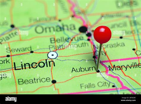 Map of auburn nebraska hi-res stock photography and images - Alamy