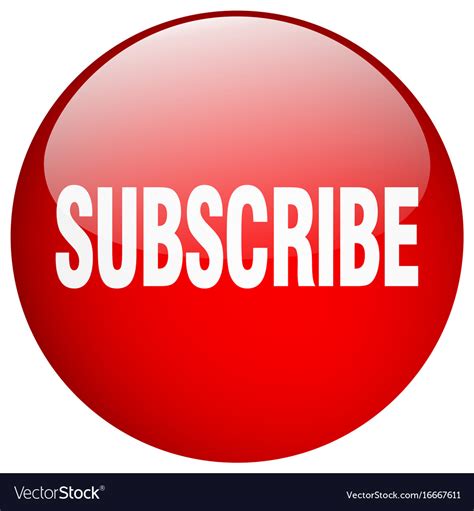 Subscribe red round gel isolated push button Vector Image