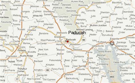 Paducah Kentucky Map - Map - Travel - Holiday - Vacations