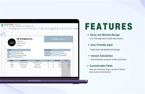 Cash Bill Template in Excel, Google Sheets - Download | Template.net