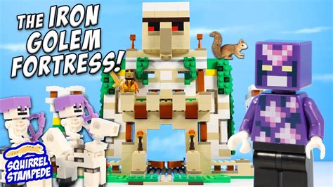 LEGO Minecraft The Iron Golem Fortress Castle Set Build Review - YouTube