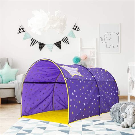 Bed Tent Canopy Kids Play Playhouse Privacy Twin Starlight Purple Pop Up by Alvantor - Walmart ...