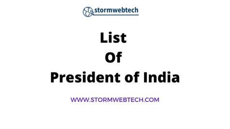 President Of India List From 1947 To 2023 Important Facts