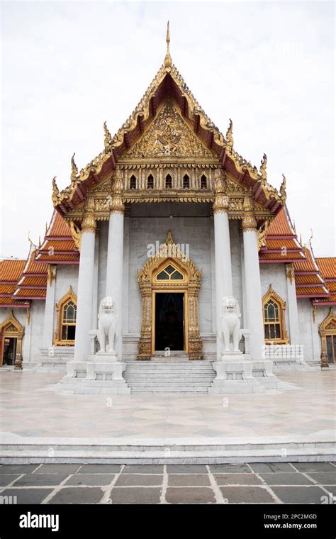 Wat Benchamabophit Dusitwanaram or Marble Temple in Bangkok. It is one ...