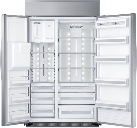 Samsung RS27FDBTNSR 48 Inch Built In Side by Side Refrigerator with 26. ...