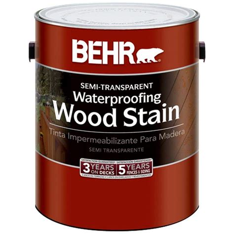 BEHR 1 gal. Redwood Semi-Transparent Waterproofing Wood Stain-333001 - The Home Depot