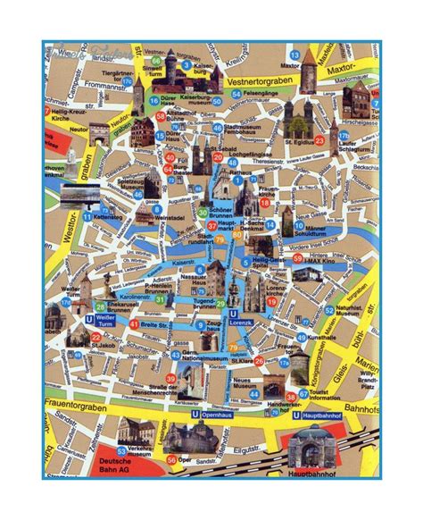 Detailed tourist map of central part of Dresden city | Dresden ...