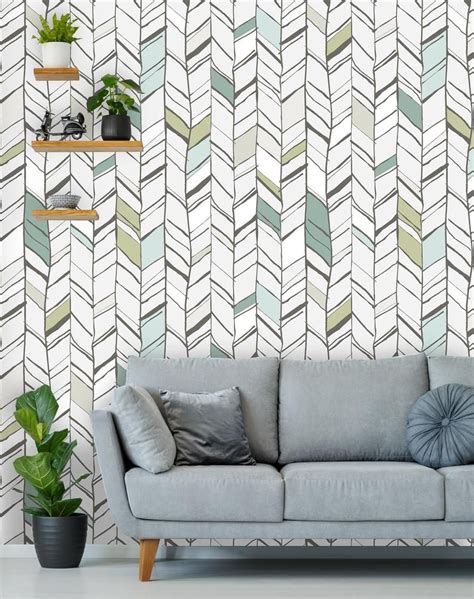 Removable Wallpaper Peel and Stick Geometric Mural Self | Etsy Normal Wallpaper, Rose Wallpaper ...