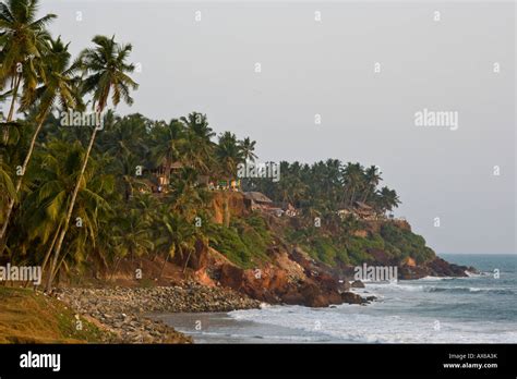 Cliff and Beach in Varkala India Stock Photo - Alamy