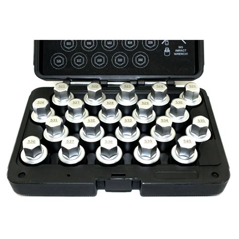 TEMO 20 pc Wheel Lock Lugnut Anti-Theft Screw Lug Nut Removal Key ...