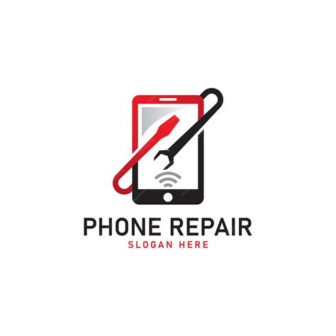 Premium Vector | Mobile phone repair logo template vector illustration