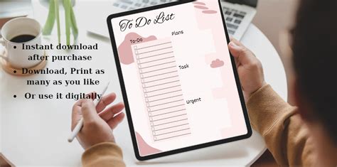 Minimalist to Do List Printable to Do List Digital iPad to Do List to Do List Goodnotes Instant ...