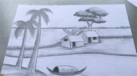 Hướng dẫn vẽ tranh phong cảnh bằng bút chì | How to draw scenery with pencil mới nhất 2022 - Vẽ.vn