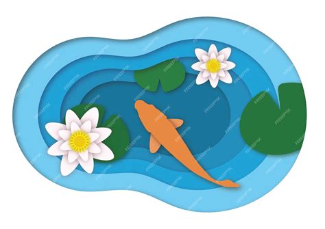 Premium Vector | Fish pond