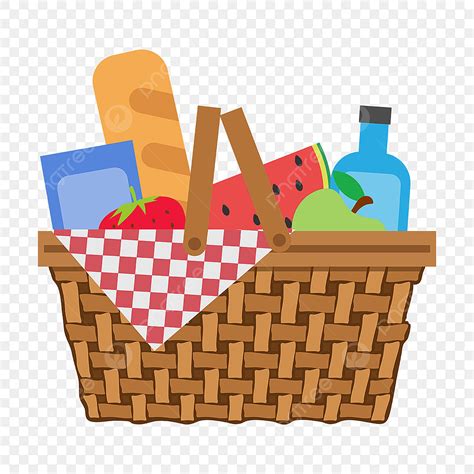 Picnic Basket Vector Hd PNG Images, Green Apple Picnic Basket Clip Art ...