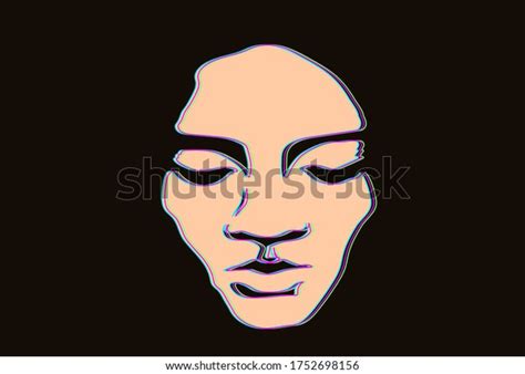 Silhouette Woman Face Dark Vector Illustration 库存矢量图（免版税）1752698156 | Shutterstock