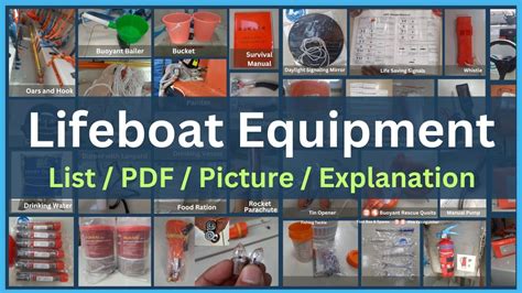 Lifeboat Equipment (List / PDF / Pictures / Explanation)