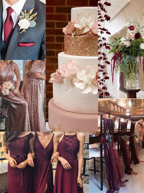 Burgundy and rose gold wedding color scheme for fall! | Future Wedding | Pinterest | Gold ...