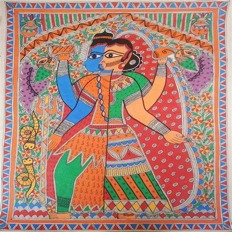 MADHUBANI PAINTING OF LORD SHIVA AND SHAKTI, 56% OFF