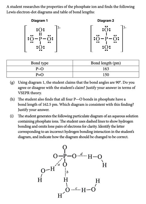 SOLVED: A student researches the properties of the phosphate ion and finds the following Lewis ...