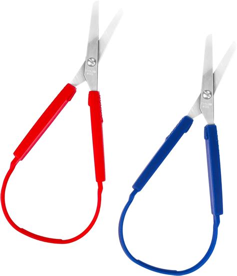 Amazon.com: 2 Pcs Loop Scissors Grip Scissors Adaptive Cutting Scissors Loop Handle Easy Self ...